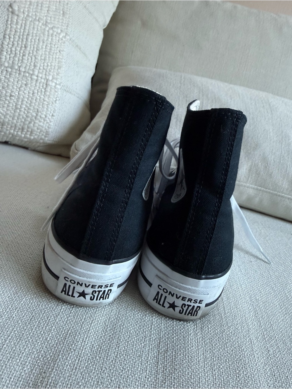 Converse Black and White Platform Chuck Taylor High Tops, US 6.5 37 - Picture 5 of 7